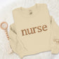 Personalised Embroidered Nurse Sweatshirt, Custom Nurse Initial Matching Sweater, Stethoscope on Sleeve Nurse Doctors Gift,