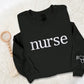 Personalised Embroidered Nurse Sweatshirt, Custom Nurse Initial Matching Sweater, Stethoscope on Sleeve Nurse Doctors Gift,