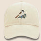 Vintage Cap, CHICKADEE Embroidered Baseball Hat, Wildlife Animal Sun Hats, Embroidery Design Bird On Cap, Cotton Summer Fashion Trucker Hats