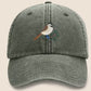 Vintage Cap, CHICKADEE Embroidered Baseball Hat, Wildlife Animal Sun Hats, Embroidery Design Bird On Cap, Cotton Summer Fashion Trucker Hats