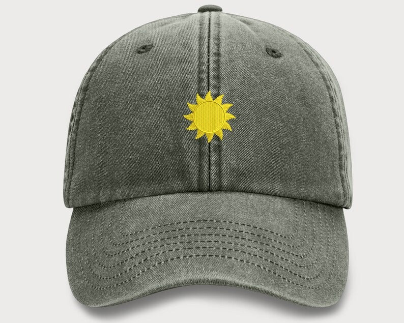 SUN Embroidered Caps, Vintage Baseball Hats, Comfort Colors Trucker Hats, Shinning Sun Design Summer Cap, Snapback Unisex Easy Fit Comfy Hat