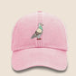 Pigeon Vintage Snapback Hat, Embroidery Bird Design Pigeon Baseball Cap, Comfort Colors Cotton Adult Unisex Wildlife Hat,