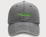 Wildlife Baseball Cap, Embroidered Alligator Vintage Hat, Comfort Colors Snapback Sun Hat, Comfy Cotton Unisex Caps, Alligator Cool Dad Hat