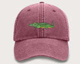 Wildlife Baseball Cap, Embroidered Alligator Vintage Hat, Comfort Colors Snapback Sun Hat, Comfy Cotton Unisex Caps, Alligator Cool Dad Hat
