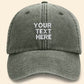 Vintage Custom Hats, Embroidered Personalised Slogan Baseball Cap, 100 Cotton Comfy Unisex Sun Hat, Custom Text Logo On Cap Embroidery
