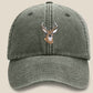 Whitetail Deer Embroidered Cap, Wildlife Baseball Hat with Animal On It, Vintage Retro Casual Summer Caps, Hats Collection