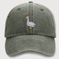Goose Embroidery Design Vintage Hat, Cowboy Hat Goose Unisex Baseball Cap, Cool Goose 100 Cotton Vintage Style Bird Hat,