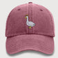 Goose Embroidery Design Vintage Hat, Cowboy Hat Goose Unisex Baseball Cap, Cool Goose 100 Cotton Vintage Style Bird Hat,