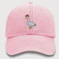 Goose Embroidery Design Vintage Hat, Cowboy Hat Goose Unisex Baseball Cap, Cool Goose 100 Cotton Vintage Style Bird Hat,
