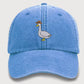 Goose Embroidery Design Vintage Hat, Cowboy Hat Goose Unisex Baseball Cap, Cool Goose 100 Cotton Vintage Style Bird Hat,