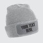 Personalised Printed Beanie Cap, Custom Monogrammed Front Logo Text Beanie for Men Women, Comfort Color Winter Season Unisex Soft Beanie Cap