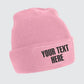 Personalised Printed Beanie Cap, Custom Monogrammed Front Logo Text Beanie for Men Women, Comfort Color Winter Season Unisex Soft Beanie Cap