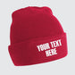 Personalised Printed Beanie Cap, Custom Monogrammed Front Logo Text Beanie for Men Women, Comfort Color Winter Season Unisex Soft Beanie Cap