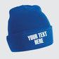 Personalised Printed Beanie Cap, Custom Monogrammed Front Logo Text Beanie for Men Women, Comfort Color Winter Season Unisex Soft Beanie Cap