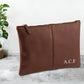 Mens Leather Accessory Bags, Personalised Initial Lazer Engraving Pouch, Leather Bag, Easy Carry Toiletry Bags, Special Gifts for Husband