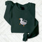 Duck Custom Jumper, Embroidered Baby Goose Crewneck Sweatshirt, Personalised Name Cute Duckling Design Stitch Adult Sweater,