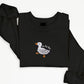 Duck Custom Jumper, Embroidered Baby Goose Crewneck Sweatshirt, Personalised Name Cute Duckling Design Stitch Adult Sweater,