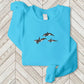 Orca Whales Embroidered Sweatshirt, Trio Orca Killer Whale Crewneck Jumper, Embroidered Orca Unisex Sweatshirt, Awareness Animal Lover Gift