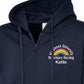 Personalised Medical Student Monogrammed Hoodie, Rainbow Embroidered Nurse Jumper, Custom Name Full Zip Sweater, Graduation Gift for Nurse