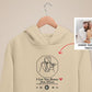 Custom Song Lyrics Couple Hoodie, Embroidered Photo Outline Drawing Sweatshirt, Matching Couple Anniversary GF BF Jumpers, Album Cover Tops