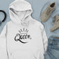 Queen Women's Pullover Hoodie, Valentine Matching Girlfriend Wife Sister Gift , Comfort Color Printed Hooded Sweatshirt, Comfy XS-4XL Size