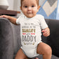 Working In The Garage With Daddy On It Baby Outfit, Mechanic Baby Onsie, Baby Shower Gift Funny Cute Baby Clothes, Garage Baby Grow Bodysuit