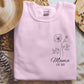 Custom Flower Mama Sweatshirt, Personalised Birth Flower With Year Mom Sweater, Mothers Day Minimalist Pullover Jumper, XS-4XL Sizes Shirt
