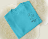 Custom Flower Mama Sweatshirt, Personalised Birth Flower With Year Mom Sweater, Mothers Day Minimalist Pullover Jumper, XS-4XL Sizes Shirt