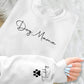 Custom Dog Mom Sweatshirt, Personalised Pet Names Printed On Sleeve Jumper, Dog Mama Crewneck Sweater, Comfort Color Sizes XS-4XL Outfits