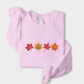 Embroidered Fall Autumn Leaves Sweater, Embroider Maple Leaf Sweatshirt, Halloween Season Falling Dry Leaves Jumper, Autumn Fall Lover Gift