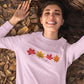Embroidered Fall Autumn Leaves Sweater, Embroider Maple Leaf Sweatshirt, Halloween Season Falling Dry Leaves Jumper, Autumn Fall Lover Gift