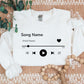 Custom Favorite Song Sweatshirt, Couple Matching Night Functions Party Sweaters, Anniversary Music Lover Gift for Boyfriend, Unisex Jumpers