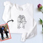 Family Portrait from Photo Embroidered Sweater, Personalised Couple Photo Portrait Sweatshirt, Line Art Outline Embroidery Anniversary Gift