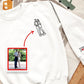 Family Portrait from Photo Embroidered Sweater, Personalised Couple Photo Portrait Sweatshirt, Line Art Outline Embroidery Anniversary Gift