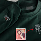 Family Portrait from Photo Embroidered Sweater, Personalised Couple Photo Portrait Sweatshirt, Line Art Outline Embroidery Anniversary Gift
