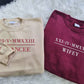 Personalised Roman Numeral Sweatshirt, Embroidered Wifey Initial Heart Crewneck Sweater, Matching Couple Anniversary Outfit, Gift For Her