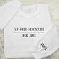 Personalised Roman Numeral Sweatshirt, Embroidered Wifey Initial Heart Crewneck Sweater, Matching Couple Anniversary Outfit, Gift For Her