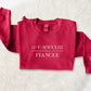 Personalised Roman Numeral Sweatshirt, Embroidered Wifey Initial Heart Crewneck Sweater, Matching Couple Anniversary Outfit, Gift For Her