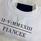 Personalised Roman Numeral Sweatshirt, Embroidered Wifey Initial Heart Crewneck Sweater, Matching Couple Anniversary Outfit, Gift For Her