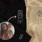 Custom Couple Portrait Embroidered Sweatshirt, Outline Sketch from Photo Matching Hoody, Anniversary Memorial Sketch Photo Shirt, GF BF Gift