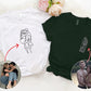 Custom Couple Portrait Embroidered Sweatshirt, Outline Sketch from Photo Matching Hoody, Anniversary Memorial Sketch Photo Shirt, GF BF Gift
