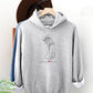 Custom Line Art Photo Hoodie, Personalised Name With Heart Sketch Sweatshirt, Matching Couple Photo Sketch Jumper, Valentines Gift For Him