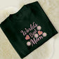 Mom Sweatshirt, Embroidered World Best Mother Crewneck Sweater, Beautiful Flower Comfy Jumper, Mama Mother Day Outfits, Presents for Grandma