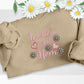 Mom Sweatshirt, Embroidered World Best Mother Crewneck Sweater, Beautiful Flower Comfy Jumper, Mama Mother Day Outfits, Presents for Grandma
