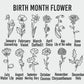 Custom Birth Month Flower Sweatshirt, Embroidered Wildflower With Name Sweater, Crewneck Jumper, Cottagecore Floral Shirt, Mom Dad Nana Gift