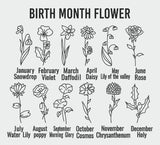 Custom Birth Month Flower Sweatshirt, Embroidered Wildflower With Name Sweater, Crewneck Jumper, Cottagecore Floral Shirt, Mom Dad Nana Gift