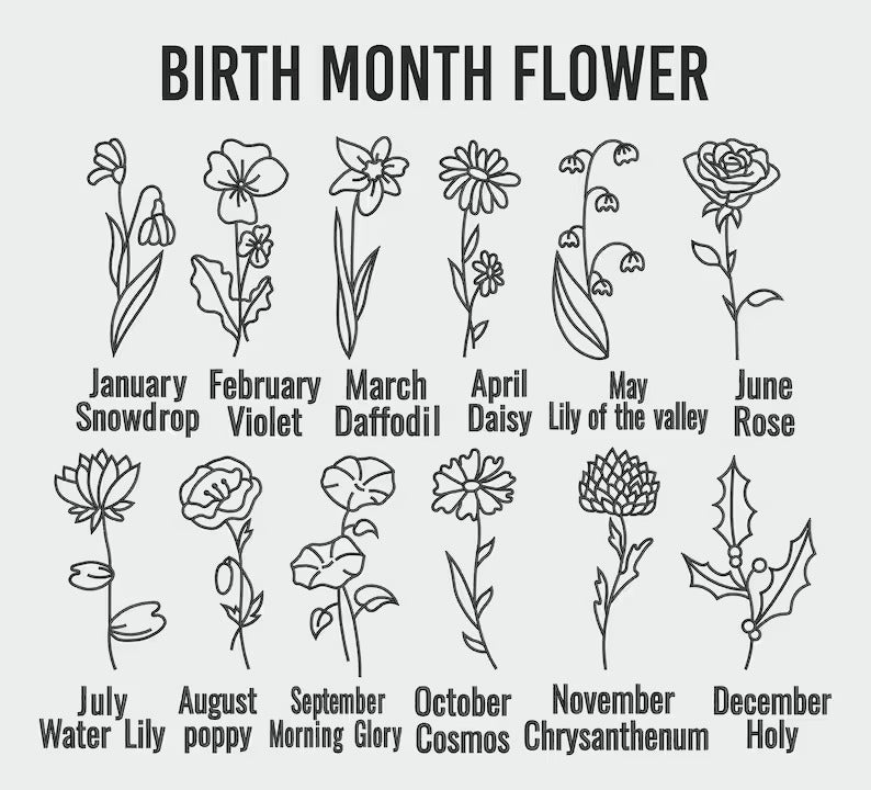 Custom Birth Month Flower Sweatshirt, Embroidered Wildflower With Name Sweater, Crewneck Jumper, Cottagecore Floral Shirt, Mom Dad Nana Gift
