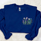 Flowers Sweatshirt, Embroidered Daisy Wildflowers Crewneck Sweater, Beautiful Floral Embroidery Unisex Jumper, Aesthetic Plants Lover Gift