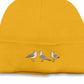 Embroidered Seagull Beanies Hat, Comfort Color Winter Caps, Double Layer Knitted Cuffed Unisex Beanie Hats, Special Gifts for Bird Lovers