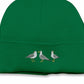 Embroidered Seagull Beanies Hat, Comfort Color Winter Caps, Double Layer Knitted Cuffed Unisex Beanie Hats, Special Gifts for Bird Lovers